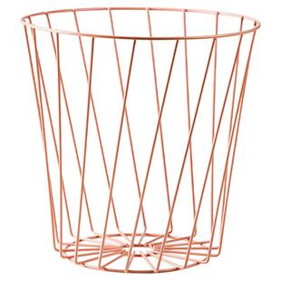 居家家 北欧风铁艺镂空垃圾桶 家用干湿分离废纸篓厕所金属垃圾筒