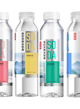 农夫山泉苏打水天然水饮品410ml*2瓶无糖0卡0脂饮料白桃矿泉水