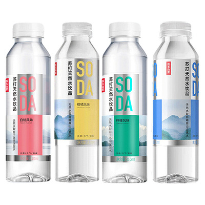 苏打水农夫山泉天然水饮品410ml*2瓶无糖0卡0脂饮料矿泉水弱碱