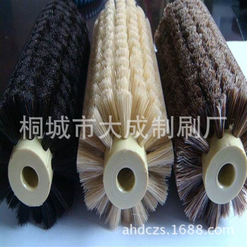刷厂供应各种机械清洗除尘刷 抛光研磨尼龙毛刷辊 马尾毛猪毛刷