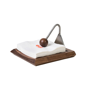 蘑菇空间中古风圆球纸巾架黑胡桃木压台餐厅餐巾纸盒子纸抽收纳盒