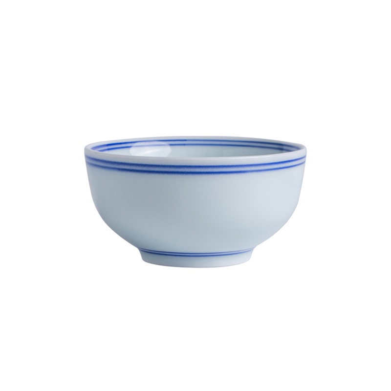 中式青花瓷碗定制印logo景德鎮(zhèn)陶瓷飯碗加厚防燙商用復(fù)古簡(jiǎn)約飯碗