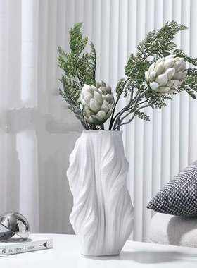 欧式简约树脂创意花瓶插花花器摆件客厅茶几餐桌卧室样板间装饰品