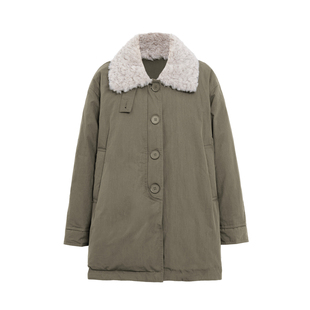 YAYA鸭鸭羽绒服女2025冬季新款小个子时尚气质中长款保暖毛领外套