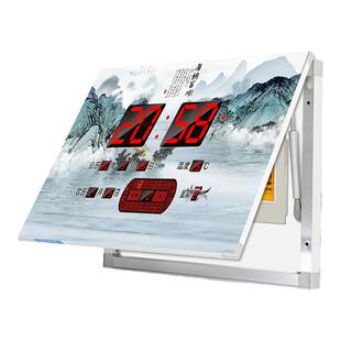 康巴丝电表箱万年历电子钟大时间装饰画掀盖式客厅闸盒遮挡挂钟表