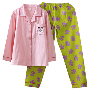 刘耀文宋亚轩同款睡衣春秋款长袖男女纯棉情侣ins风派大星家居服