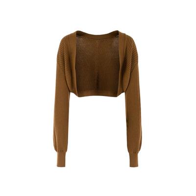 MESUX米岫秋季新品毛织坎肩女针织衫坎夹MLFUE518