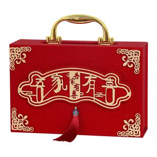 彩礼钱盒子订婚结婚定亲陪嫁礼金箱聘金礼盒提亲箱子婚庆用品大全