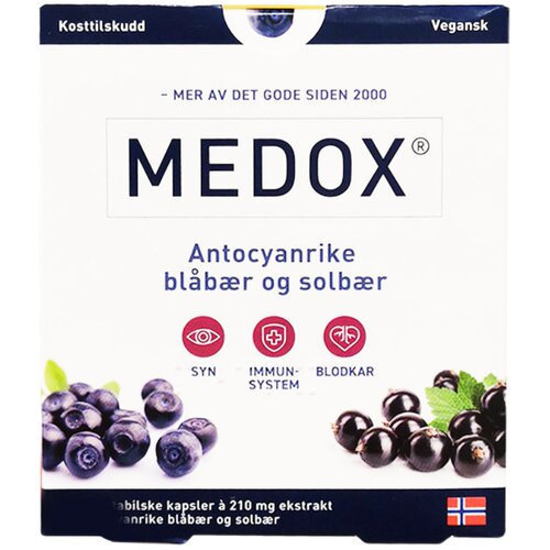 挪威Medox花青素越橘胶囊30粒野生双眼蓝莓片叶黄素黑加仑高含量