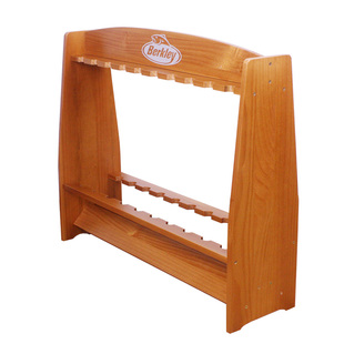 鱼竿放置架桌球杆台球杆鱼杆展示架家用收纳摆放架子实木20位展架