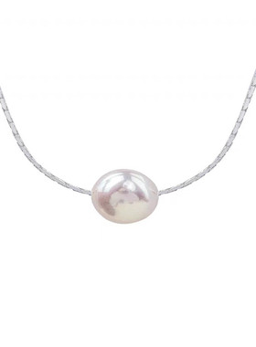 OOYOYOO天然淡水珍珠纯银女项链
