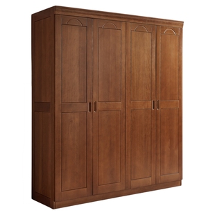 全榉木实木衣柜原木衣橱平开门独立二三四五门家用独立收纳抽屉柜