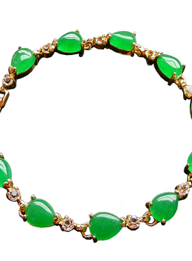 天然翡翠玉石手链中式古典镶嵌