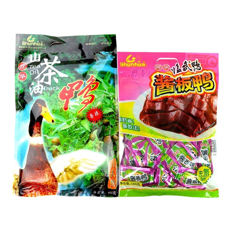 舜华临武山茶油香辣酱板鸭肉零食