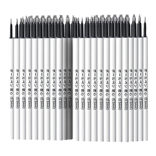 ST笔芯按动笔芯0.5黑色中性笔学生专用按压式速干碳素水性按动笔水笔芯刷题黑笔签字葫芦头替换替芯笔心批发