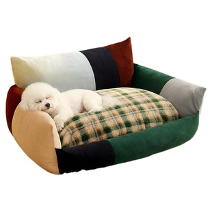 狗窝冬天加厚保暖可拆洗小型犬比熊睡觉的沙发床猫窝四季通用宠物