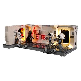 KGBOX乐高星战系列75387登陆坦特维四号飞船LED灯具亚克力展示盒