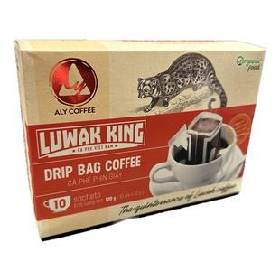 越南代购Aly Coffee挂耳咖啡滤袋咖啡LUWAK KING摩卡黑咖啡12g*10