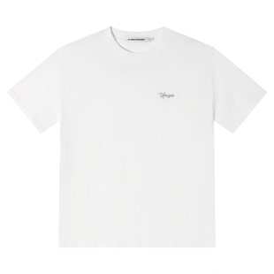 CLIMAX VISION干爽透气短宽廓形小高领链条绣logo纯棉短袖T恤男款