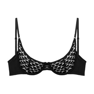 HER SENSES/何识悦己系列超薄高级蕾丝1/2杯舒适钢圈内衣 B008