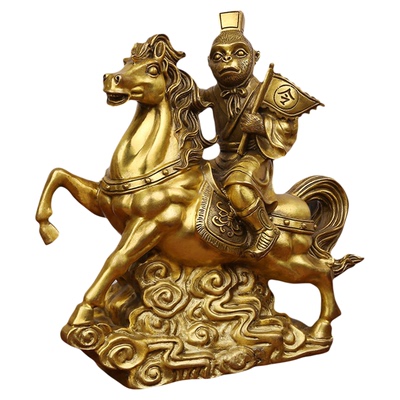 纯铜马上封侯办公室招财客厅摆件