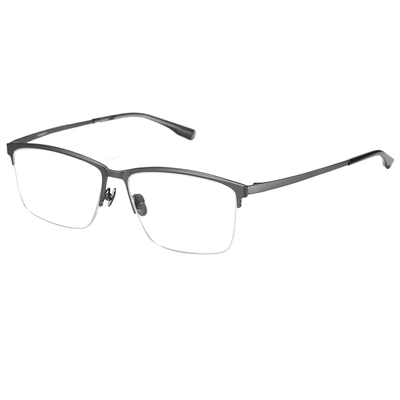 星沐男款商务纯钛超大宽脸眼镜框