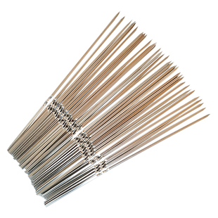 不锈钢烧烤签子扁签钢签加厚直板30cm烤串羊肉串烤肉商用用品厂家