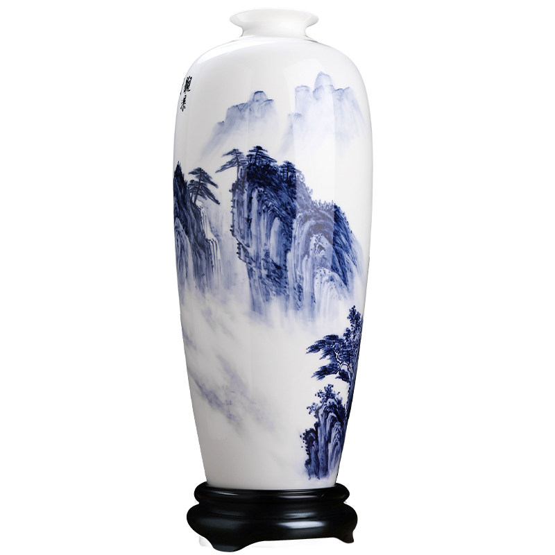 陈建瑞大师作品陶瓷手绘花瓶摆件