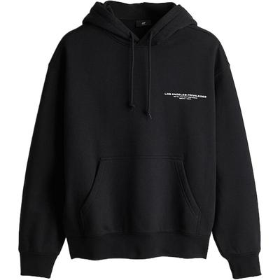 HM男装女装卫衣冬季加绒宽松美式潮流重磅情侣装连帽衫1240529