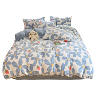 牛奶绒被套单件加厚冬季200x230cm法兰绒珊瑚绒学生1.5米单人被罩