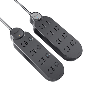 飞利浦插座usb排插插板带线多功能充电插排插线板防雷 防过载保护