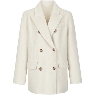 KBNE毛呢外套纯色羊毛呢子大衣小个子2025新款气质高级感秋冬女装