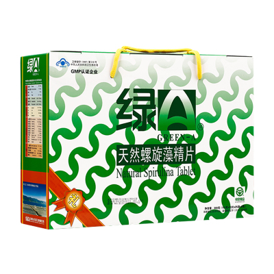 600片礼盒绿a天然螺旋藻精片