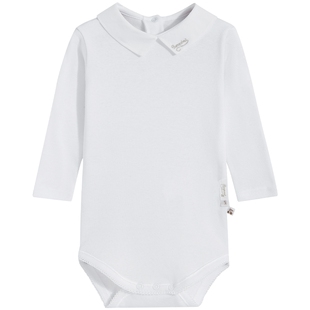 Bonpoint法国童装经典款婴幼儿宝宝满月礼纯棉连身衣