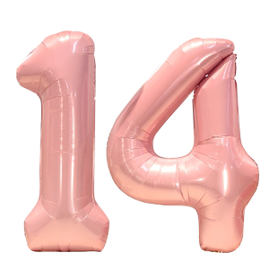 小红书40寸粉色数字铝膜气球儿童宝宝周岁生日快乐派对拍照道具