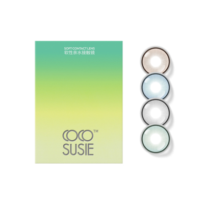 cocosusie美瞳三明治工艺彩色隐形眼镜女大小直径半年抛1片正品