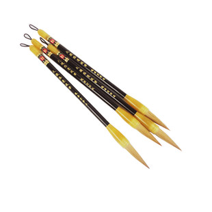 书法国画小号精品狼毫毛笔大号中号提笔硬毫笔安徽泾县龙华宣笔厂