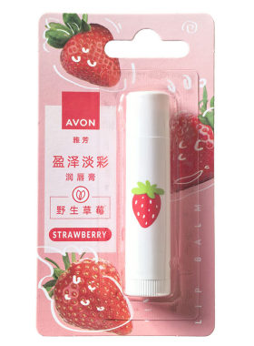 雅芳变色唇膏淡彩变色滋润草莓味