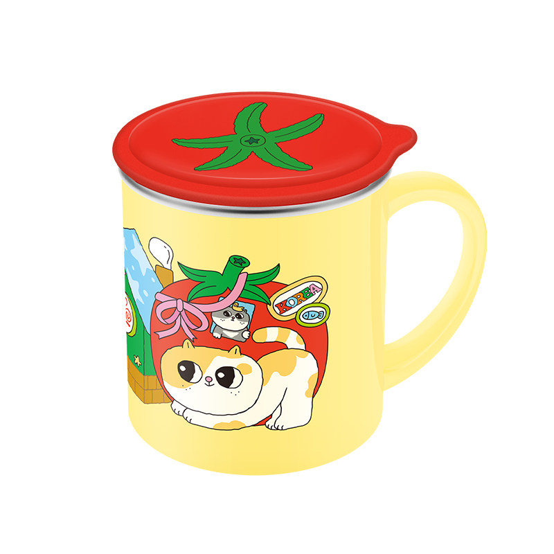 TISOU可微波不锈钢儿童小水杯