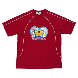 Bronze Lucia熊出没联名 红色短袖印花T恤原创设计上衣学院风少女