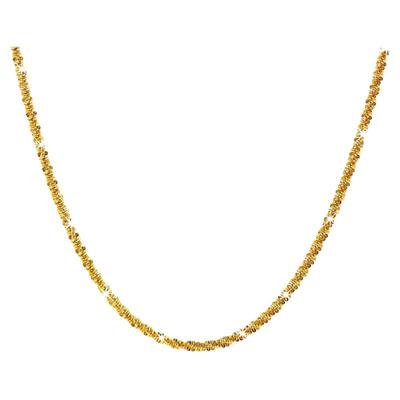 GuangYu纯银满天星闪光金色项链