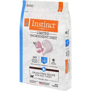 【临期清仓】Instinct天然百利美国进口低敏火鸡肉全猫粮11磅/5kg