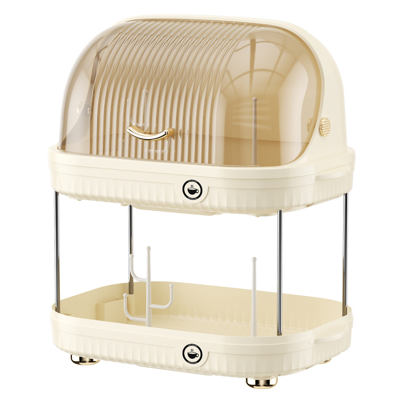 奶瓶收纳盒杯子置物架防尘带盖多层整理盒婴儿餐具辅食碗筷沥水架