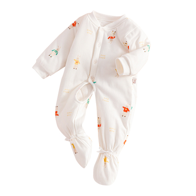 婴儿连体衣包脚棉服连脚