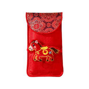 刺绣布艺红包袋2026年新款马年高档创意儿童挂脖压岁钱新年利是封