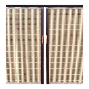 竹帘折叠推拉门家用客厅厨房隔断帘货架遮挡帘包厢门商铺防盗门帘