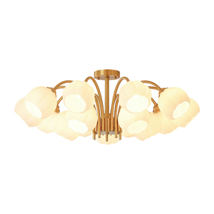 美式客厅吸顶灯吊灯卧室餐厅灯法式复古新款简约高级感中古风灯具