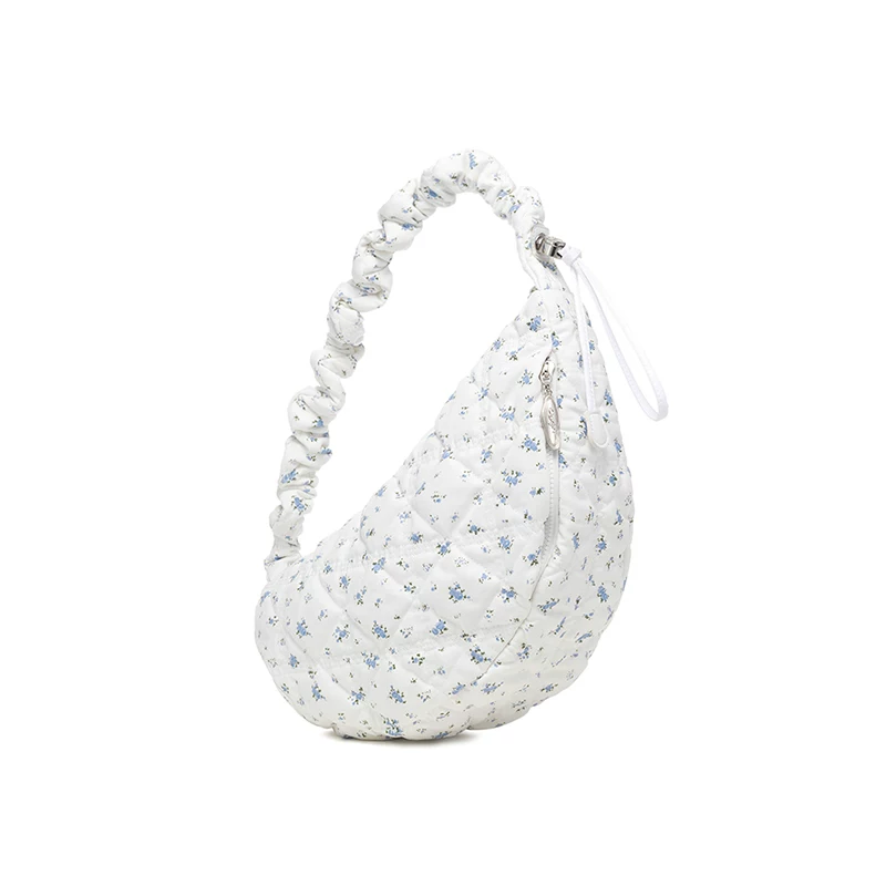 Carlyn FLOWER COZY中号韩国小众设计小碎花云朵饺子马鞍包单肩包