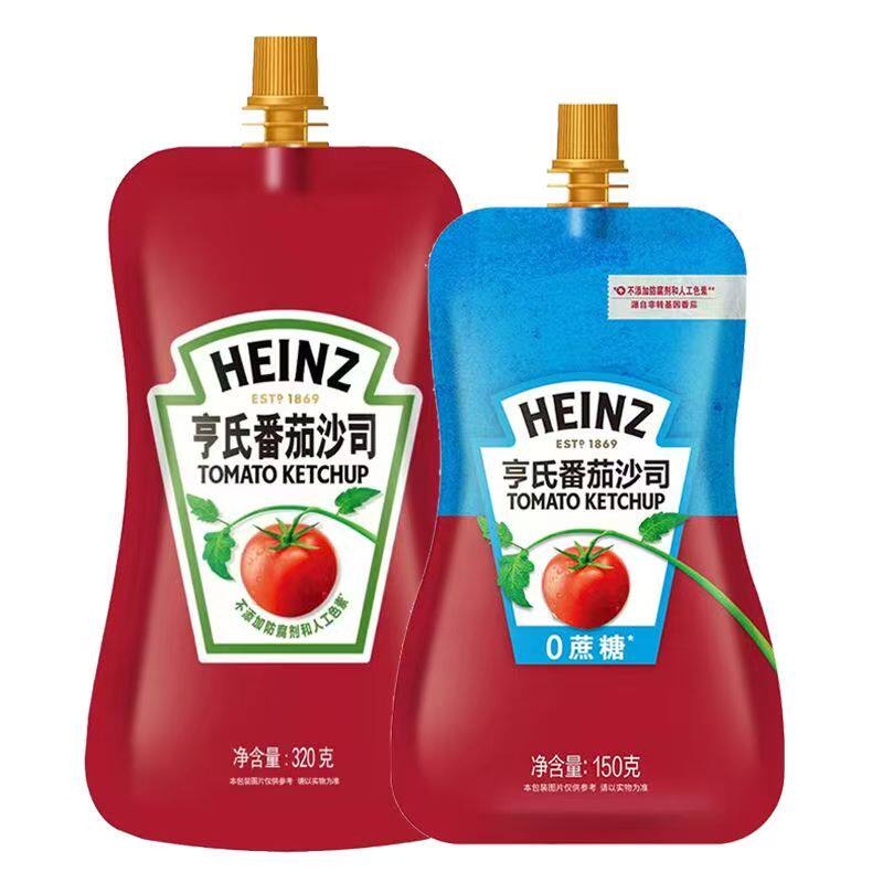 亨氏番茄酱0蔗糖儿童小包轻食减盐蕃茄酱脂肪低脂糖蕃茄沙司无