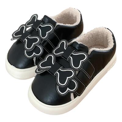 细细条简约蝴蝶结时尚休闲板鞋